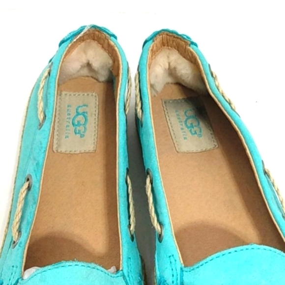 UGG AUSTRALIA LEATHER MOCCASIN LOAFERS SIZE 7 - Picture 12 of 13